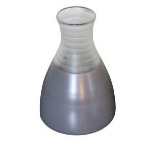 NWT Gray and Frosted Glass Decanter/Vase